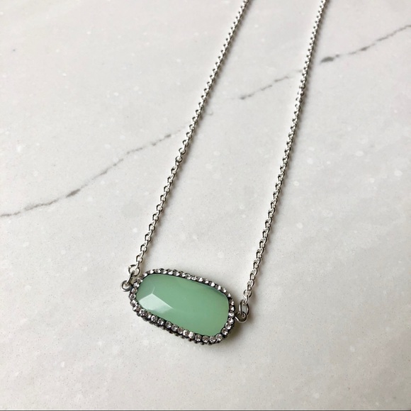 ✨3/$18 Seafoam Blue Stone Neckace - Picture 2 of 4